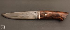     Couteau Droit noyer et Damas multi-barreaux par Jean Paul Sire