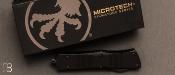Couteau Automatique Microtech - Combat Troodon D/E Signature Series Damascus Standard Ringed Hardware 142-16S