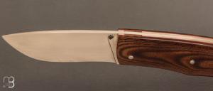   Couteau " slipjoint " custom par Philippe Lemonnier - Micarta et RWL34