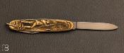 Couteau sujet laiton pêche REF HB_1173