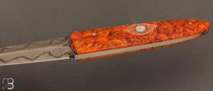  Dague custom par Fabrice Delbart - Forge Celtique - loupe d'érable stabilisée et lame en U10A
