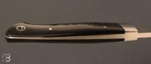  Couteau  "  drop point intégral  " par Dietmar F. Kressler - Micarta