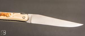    Couteau "Laguiole 12 CM" de Jérôme Lamic - Ivoire de mammouth et 14C28N