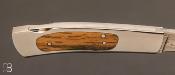 Couteau " Lock-back " lame damas custom par Kaj Embretsen - Inter-frame ivoire de mammouth