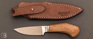 Poignard  "  Willy "  micarta naturel par Lionsteel - WL1.CVN