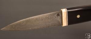   Couteau " Shean Dhu " de Jean Paul Sire - Ébène et damas