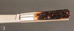    Couteau " Barlow " de Ken Steigerwalt - Amber Stag et RWL-34