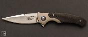 Couteau "Red hot Mongoose" tactique custom Frame-lock flipper par Daniel Galloway