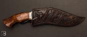 Couteau " Black Bull " fixe artisanal de Claudio Sobral - Ironwood et San-Maï