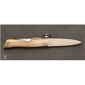 Couteau de poche Affutiot 12 cm Corne blonde avec anneau par J. Mongin