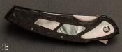 Couteau pliant de collection de Stéphane Sagric - Carbone Marble et nacre