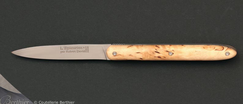 Couteau de poche l'Épicurien Liner 12cm bouleau