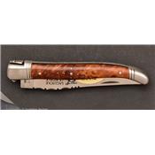 12cm Tuya Burl Laguiole pocket knife