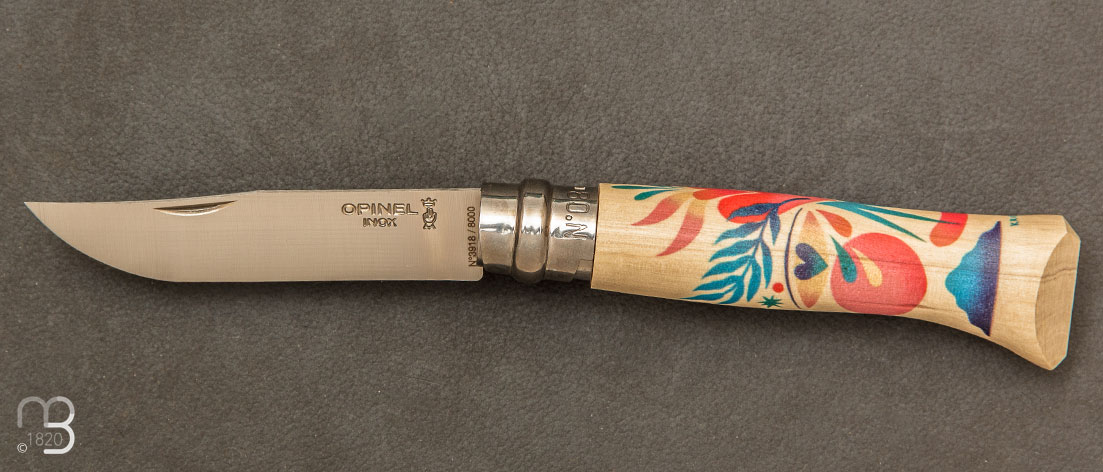 Couteau Opinel n°8 Édition Amour par Kruella D'Enfer