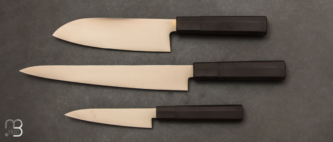 Set de 3 couteaux Japonais série Kataoka de Tamahagane