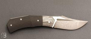   Couteau " Small Inglorious " custom par David Breniere - Fibre de carbone et Elmax