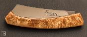 Couteau de poche le Fuji par la Coutellerie Teymen - Loupe d'orme