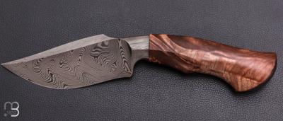   " Hunter " custom knife par Oliver Goldschmidt - érable et damas