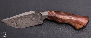   " Hunter " custom knife par Oliver Goldschmidt - érable et damas