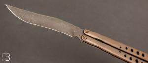Couteau  "  Balisong " titane custom de Jean Baptiste Leveque