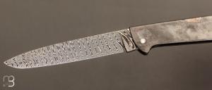  Couteau " Basic " slipjoint custom par Anthony Brochier - Damas