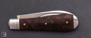 "Canif 2 pièces" custom de Jean Baptiste Leveque - Noyer du Caucase et RWL34