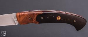   Couteau " 1515 collection Zulu " par Manu Laplace - Loupe de Thuya et ébène