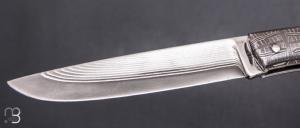    Couteau " Armen " custom par Erwan Pincemin - Molaire de mammouth /mitres damas de Philippe Ricard