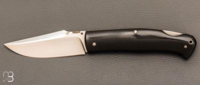 Couteau  " BAD ASS " custom lock-back par Raphaël Durand - G10 et RWL34