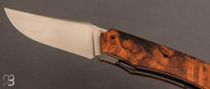 Couteau "  Front-flipper custom " ironwood et RWL34 de Berthelemy Gabriel - La Forge Agab