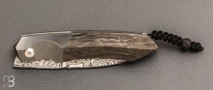   Couteau " Balrog 2.0 " liner- lock par Florian Keller - Fatcarbon et Damas inox
