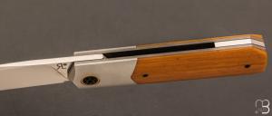  Couteau  "  Barlow " custom par Romain Lopez - Micarta Westinghouse et RWL34