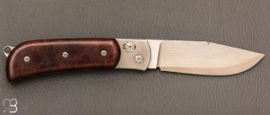   Couteau  "  Billy " par Éric Parmentier - Bois de fer d'Arizona et Suminagashi SGPS