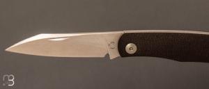  Couteau  "  Birdy  " custom par Sacha Thiel - Micarta canvas et M390