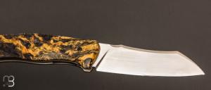  Couteau " Bluff " de collection par Olivier Ouertal - Bouleau stabilisé et RWL-34
