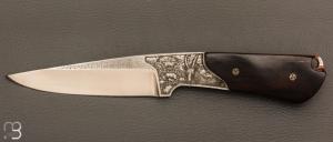  Couteau " Pièce unique" droit par Charles Roulin