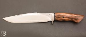 Couteau chasse type "Bowie" Noyer et lame forge par Jean Paul SIRE