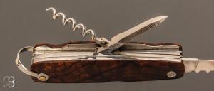  Couteau de poche Canif 8 pièces Loupe de Bois de fer par J. Mongin