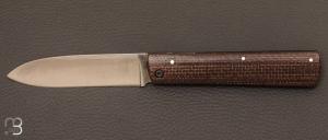 Couteau " Le Canif  pimontais " par Julien Maria - Micarta jute et XC75