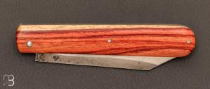  Couteau " Le Canif " cran plat manche en bois de rose par Julien Maria