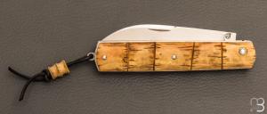    Couteau " Canif " custom par David Breniere - Buis sculpté et Elmax