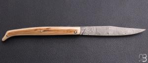  Couteau " Chiloé" pliant de Robin Forissier - Ivoire de mammouth et Damasteel