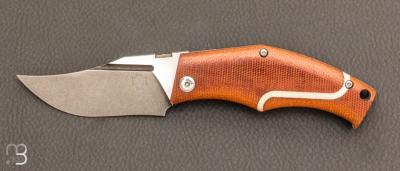  Couteau "  DAV " custom par Torpen Knives - Jérôme Hovaere - Micarta canvas et D2