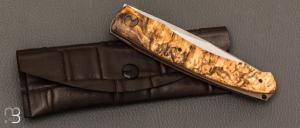    Couteau  "  Darno  " custom de Philippe Ricard - Erable négundo et N690