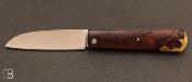 Couteau de poche Dorme Bois de fer et lame en  RWL34 par Anthony Brochier