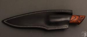 Couteau Droit par Jean Paul Sire - Bois de fer et Damas multi-barreaux