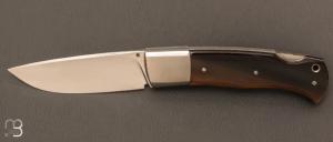   Couteau  "  Drop  "  custom lock-back par Raphal Durand - Corne de buffle et lame en RWL-34