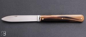   Couteau "Effilé"  par Adrien Vautrin - Corne blonde et 14c28n
