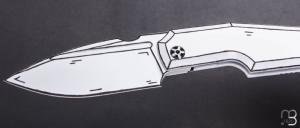   Couteau " Elementak " par CKF Knives et Thomas Gony GTKnives - Titane Cel Shading et M398