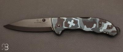 Couteau  " Evoke BSH Alox Navy Camouflage " Suisse Victorinox - 0.9415.DS242